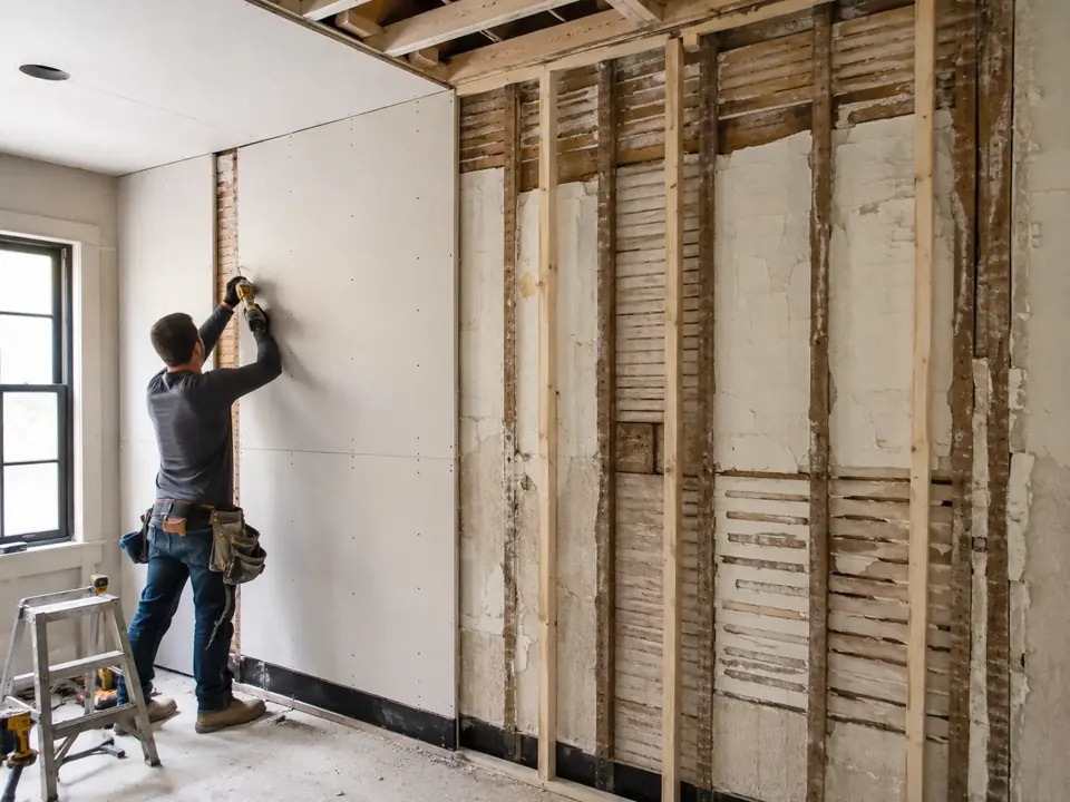 Plaster-to-Drywall Conversion Services in Springfield, MO project detail — Gutting Plaster and Installing Modern Board